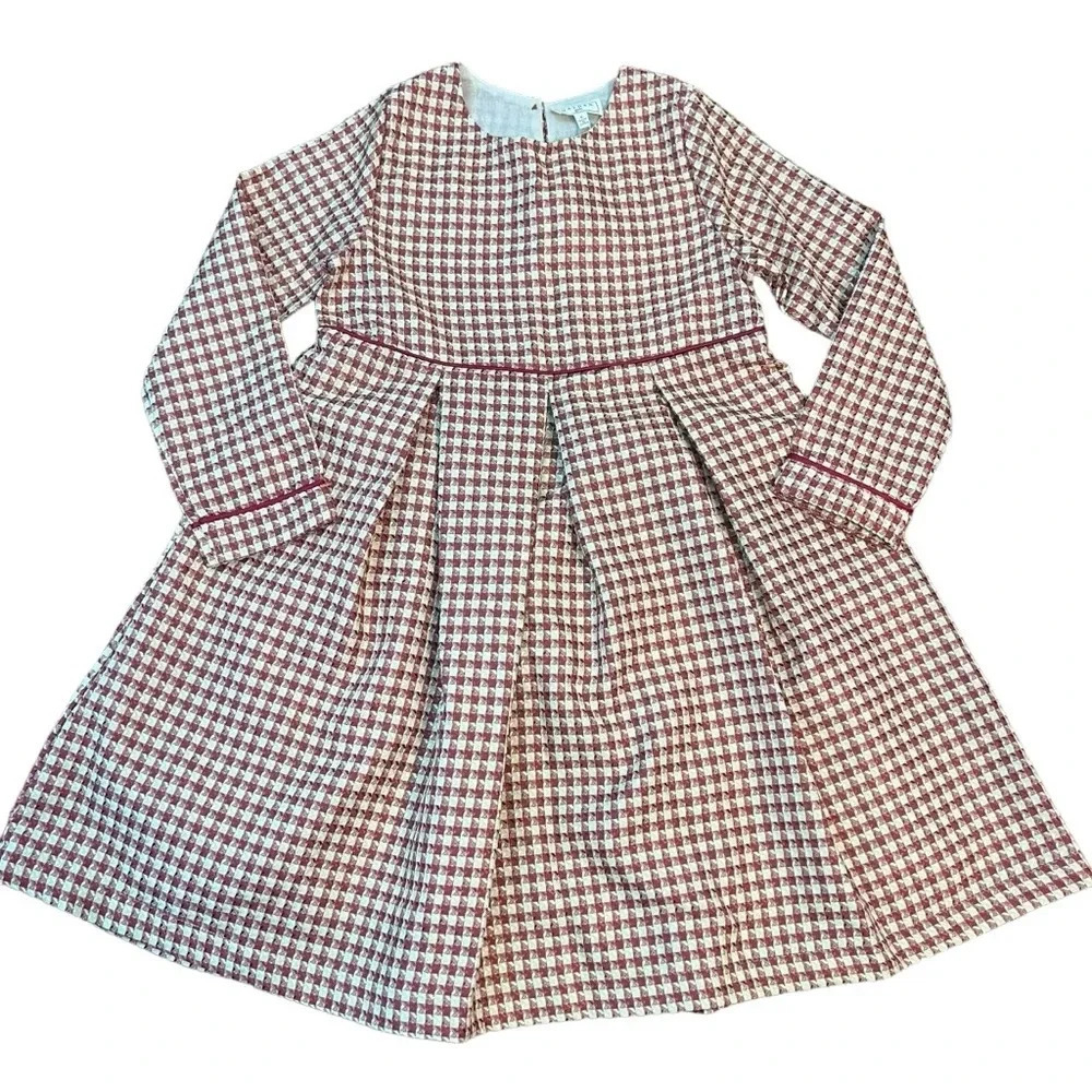 Hayden Girls NWT Piping Detailed Houndstooth‎ Box Pleat Dress Size M